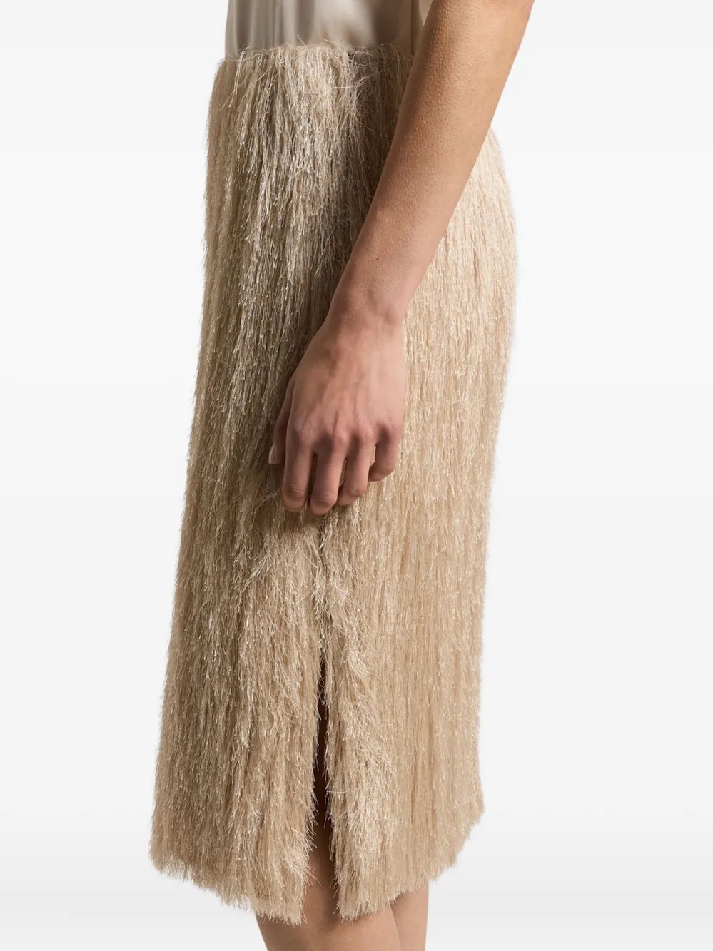 Peserico fringe-detail midi skirt IT 40 $699 new !